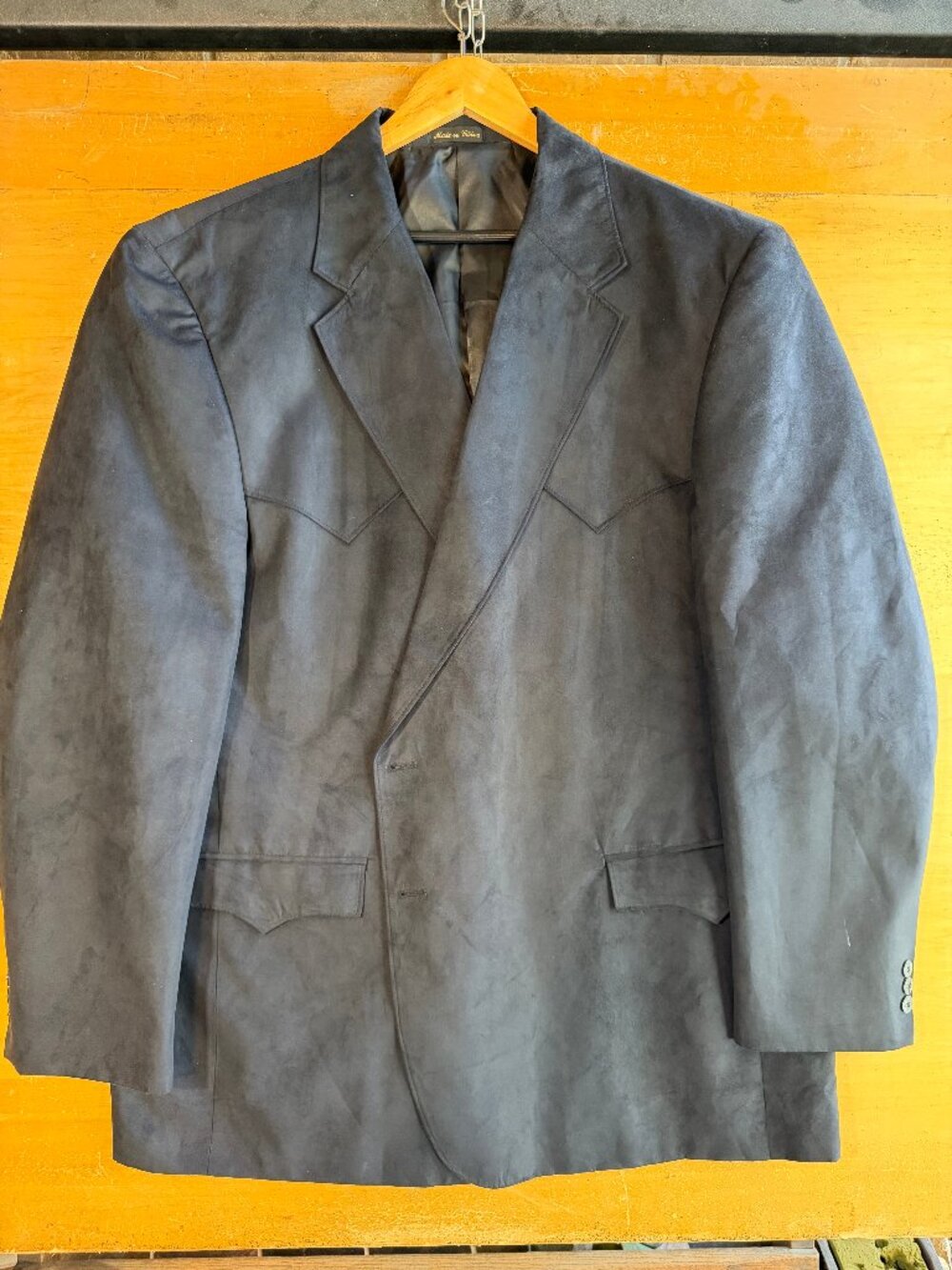 Circle S Black Microsuede Jacket 56L